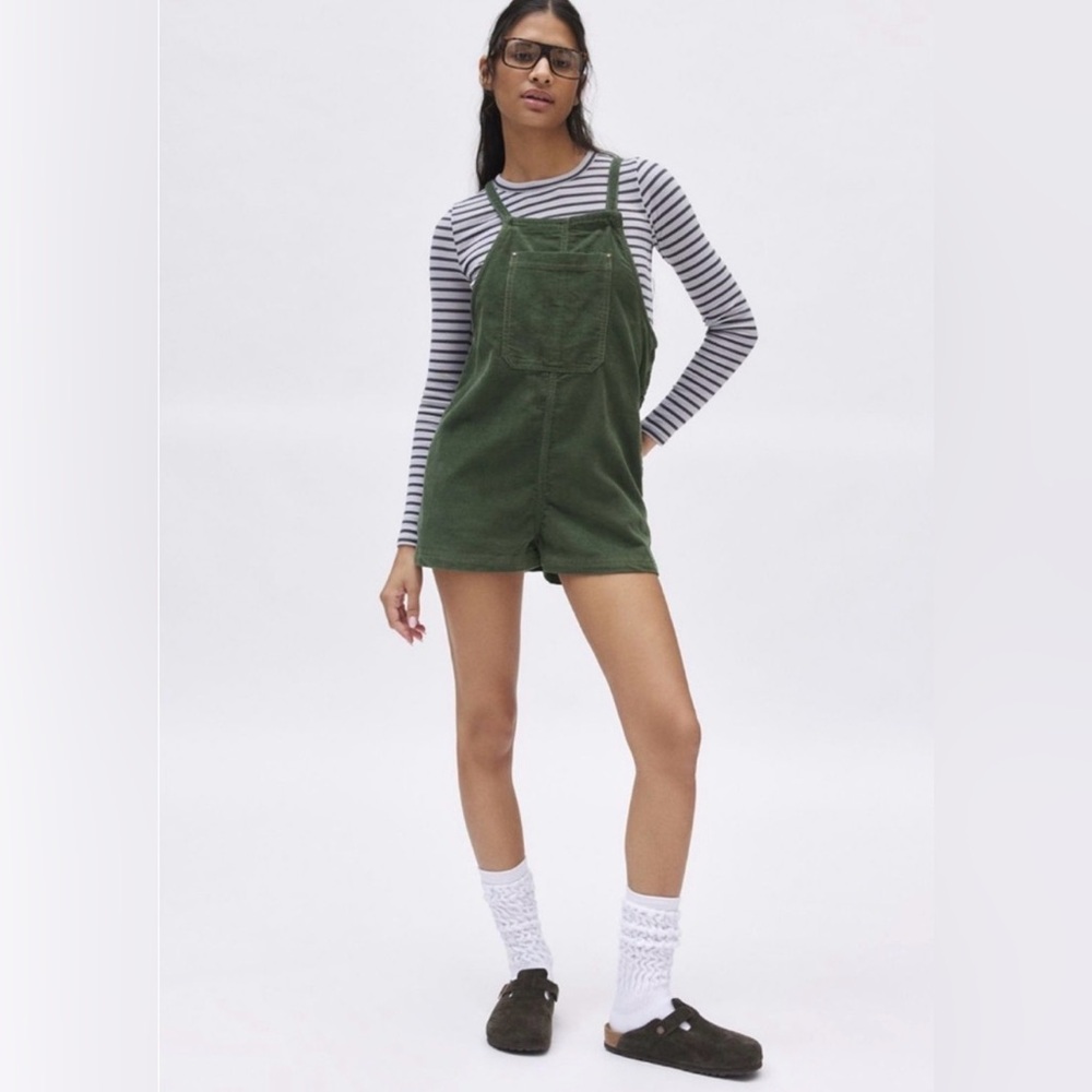 BDG Urban Outfitters Maya green corduroy romper overall
